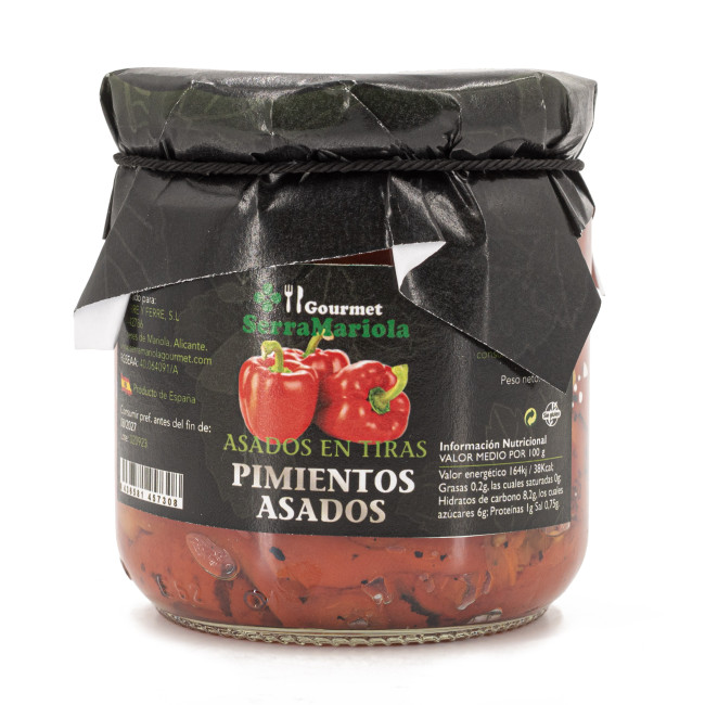 Pimientos  asados a leña