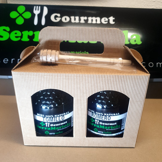 PACK  DUO MIEL  NATURAL CON CUCHARA DE REGALO