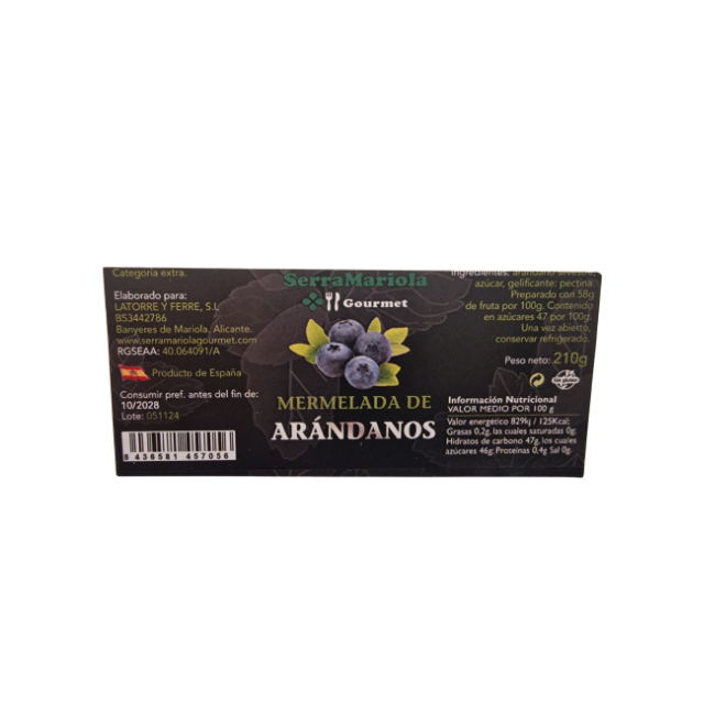 Mermelada Premium de Arándanos