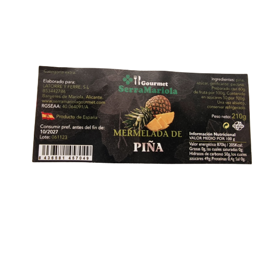Mermelada Premium de Piña